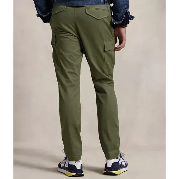 Polo Ralph Lauren Utility Cargo Pants Slim Fit Olive Green Size 34x30 Preppy NWT
